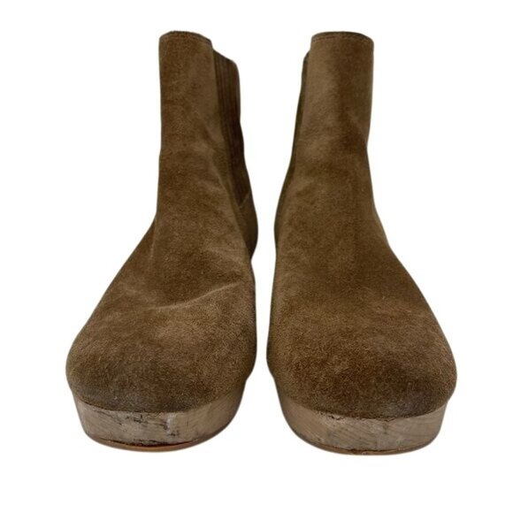 Madewell Benny Chelsea Clog In Suede Boot Size Women’s US 8, color pecan shell - Picture 14 of 16
